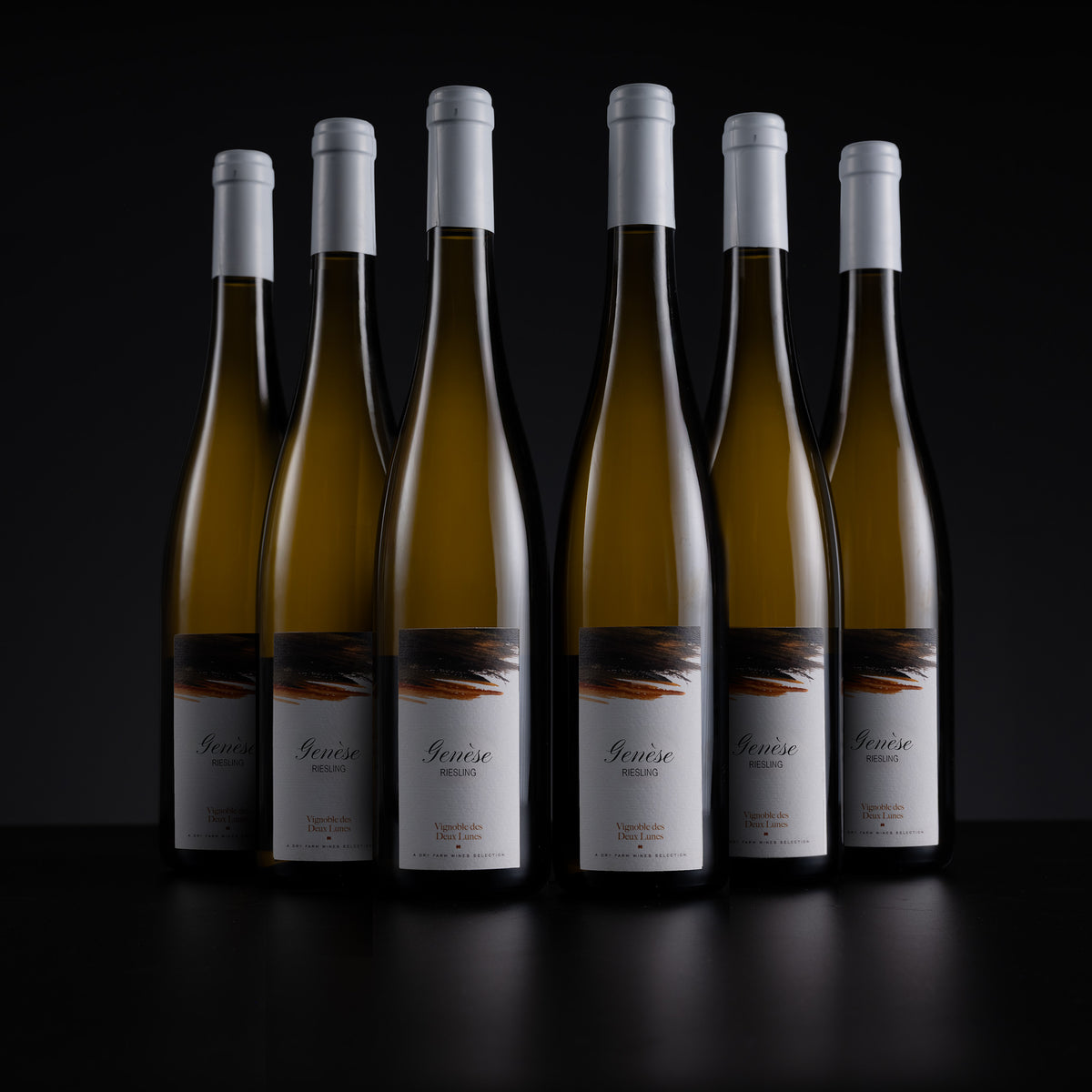 tall bottle of Riesling wine