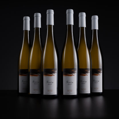 tall bottle of Riesling wine